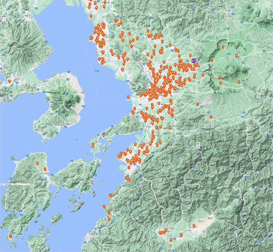 熊本県内の取引企業マップ